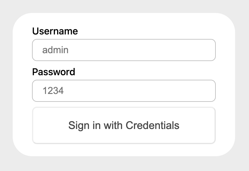 Default Login Form