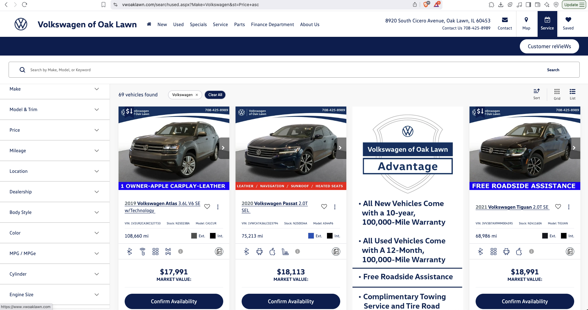 Jetta Dealership Website