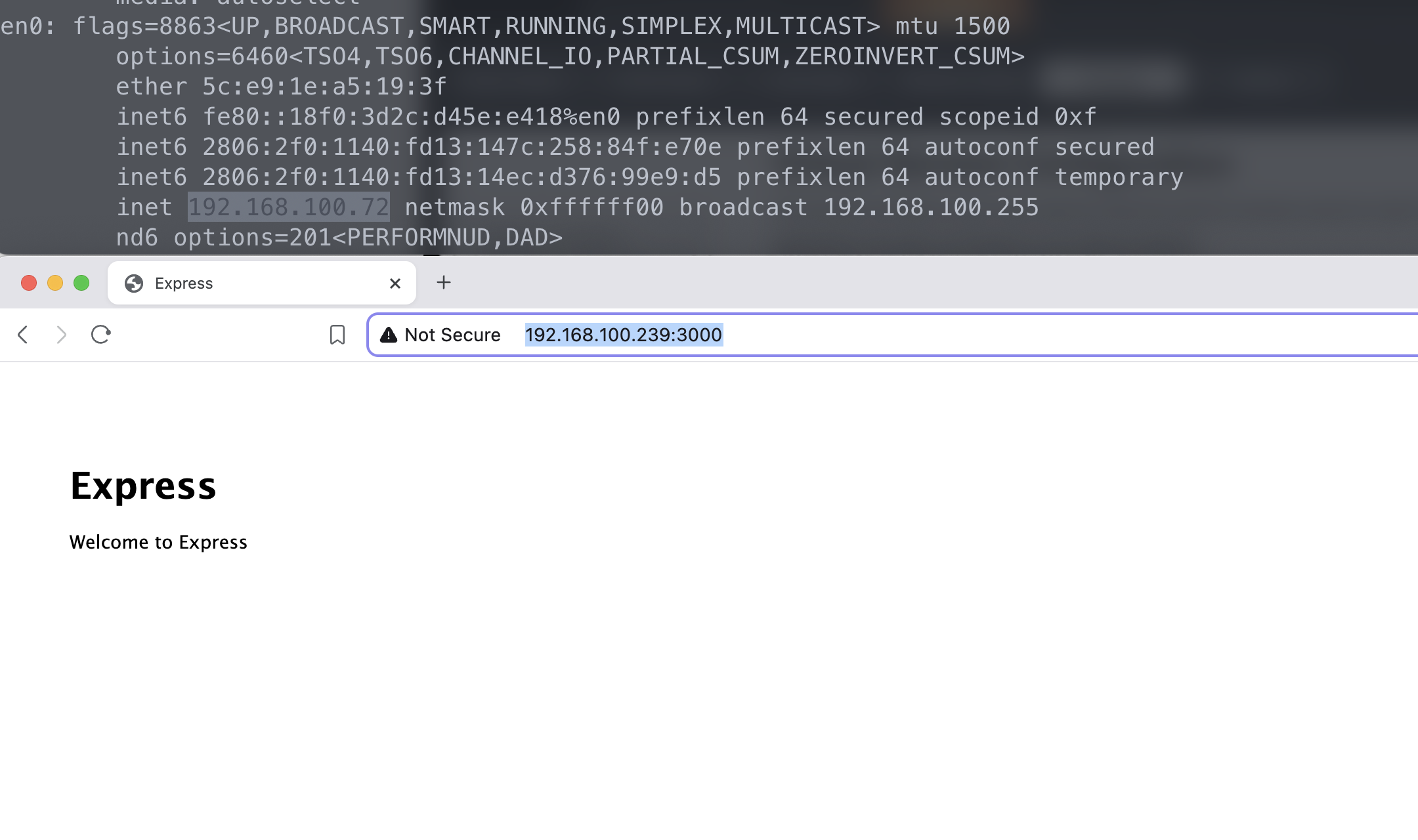 Raspberry Pi Web Server Accessed From Another Machine