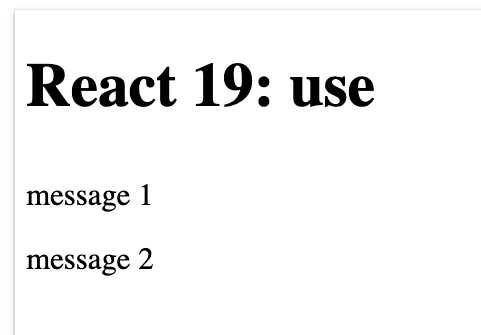React 19 use: after before promise is resolved