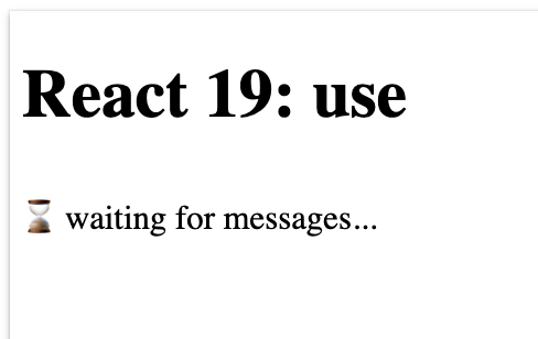 React 19 use: before promise is resolved
