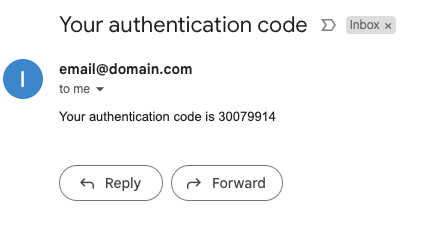 Email with OTP