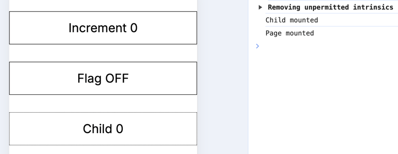 Initial UI - Components mounted